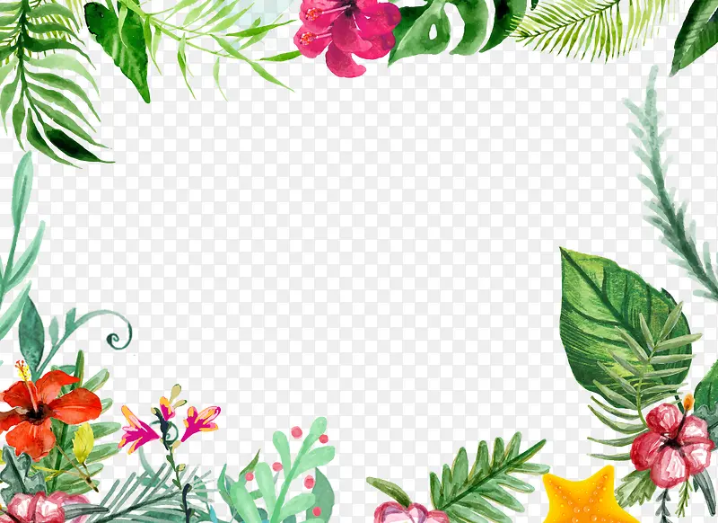 ��ɫҶ��õ�廨�߿�-������