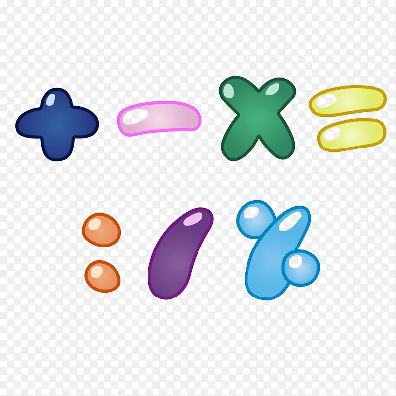 ��Լ�Ĳ�ɫ���ַ��ŵ�PNG-������