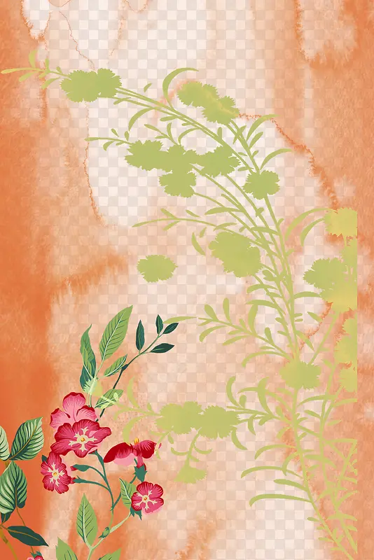 ��ɫ��Ҷˮī�����ز�-������