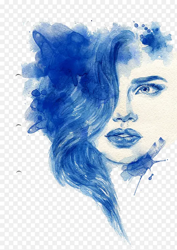 ��ɫ��Ů�廭-������