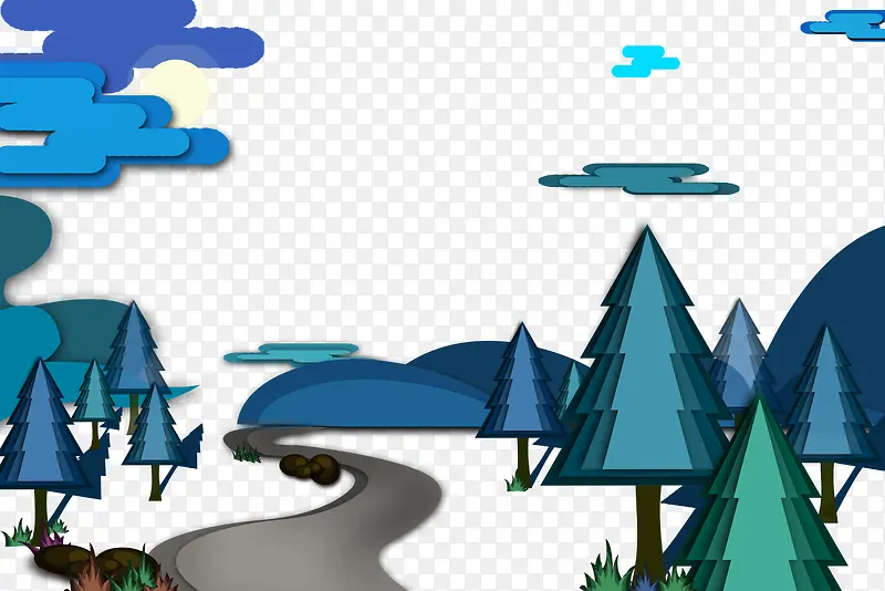 ����ɭ�������ֽ�廭-������