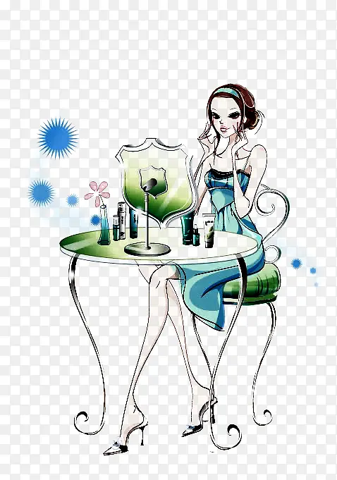 ��ױ��Ů�˲廭-������