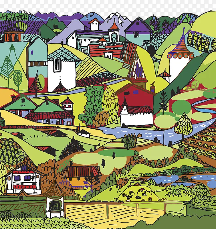 װ�β�ͼũ��ũ��廭-������