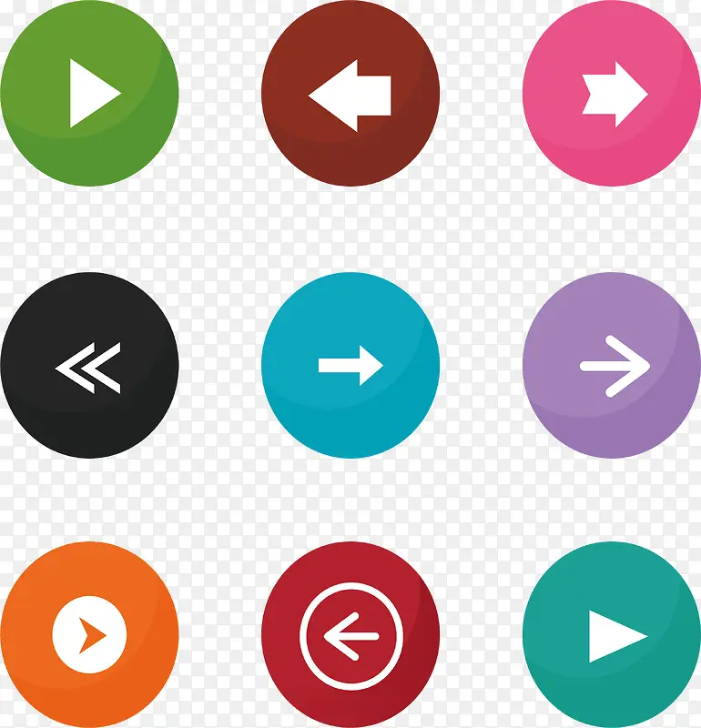 ��ɫԲ�μ�ͷ��ť-������