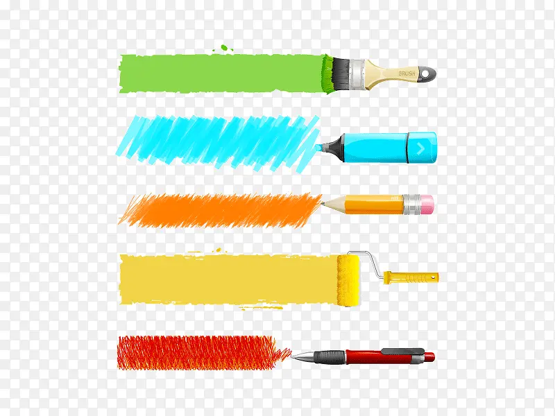 ��ɫ�����ˢbannerʸ���ز�-������