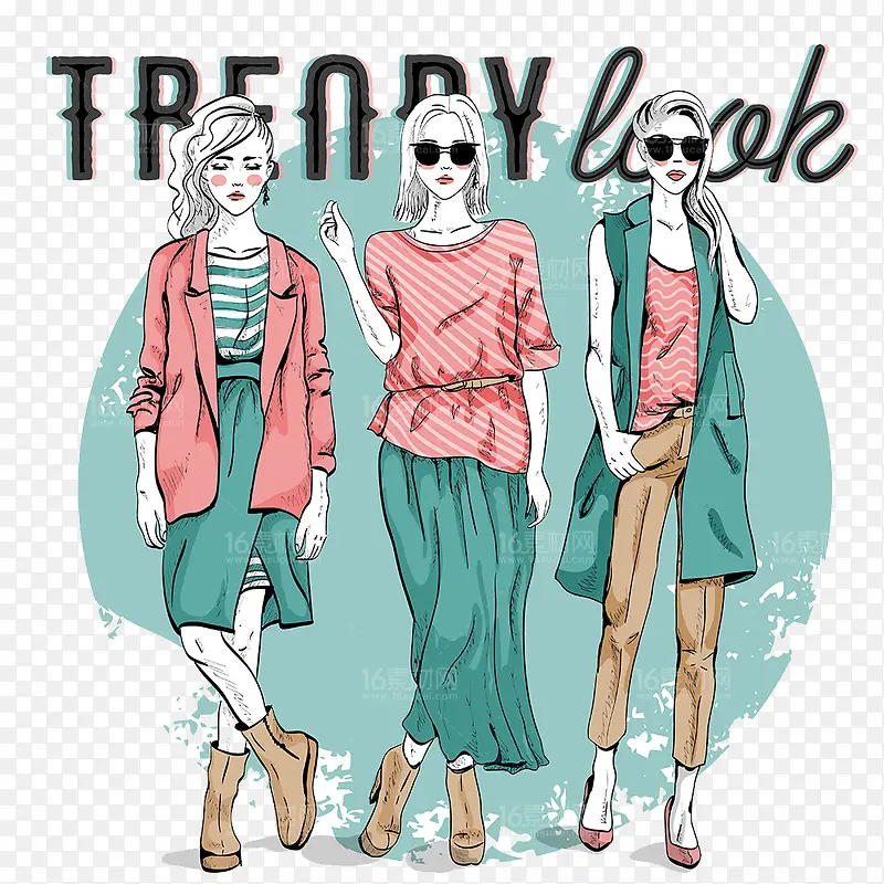 ʱ�г���Ů�Բ廭ʸ���ز�-������