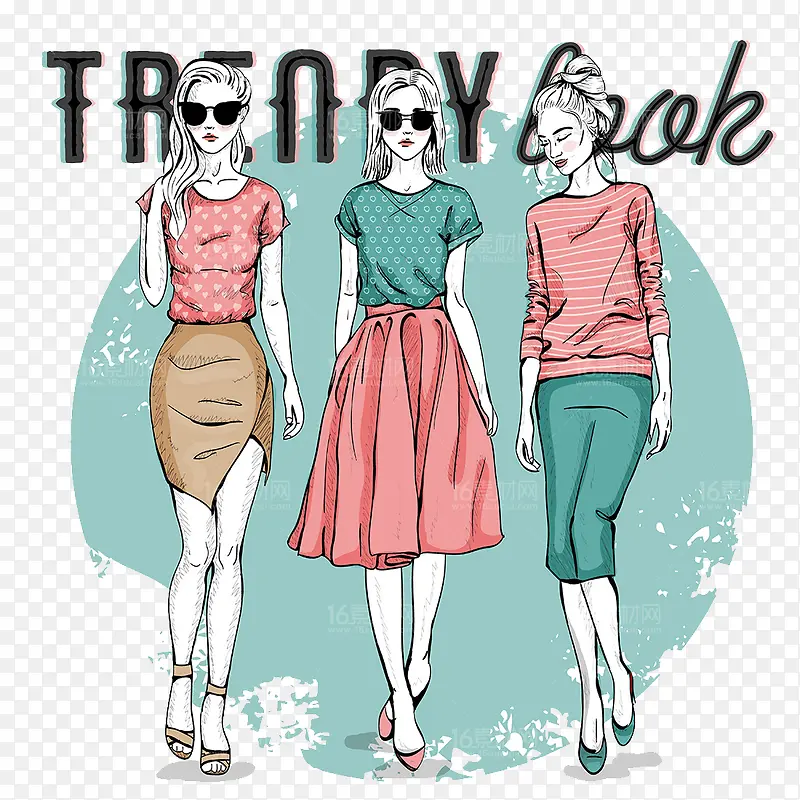 ʱ�г���Ů�Բ廭ʸ���ز�-������