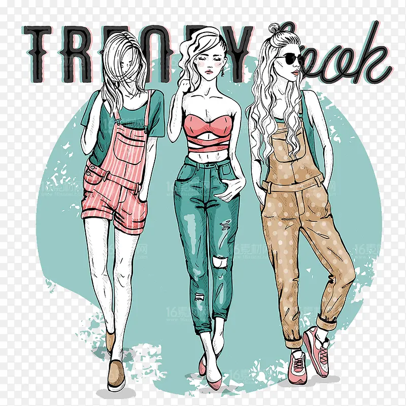 ʱ�г���Ů�Բ廭ʸ���ز�-������