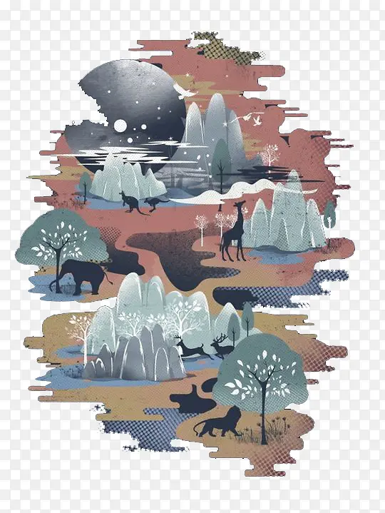 ��Լ�羰�廭-������