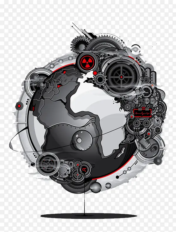 ��ɫ��е����廭-������