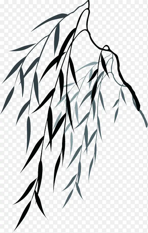 ɽˮ���羰��Ҷ��֦-������