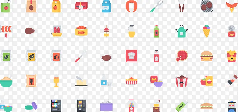 ʳ����Ʒ��ɫ��ƽͼ��icon-������