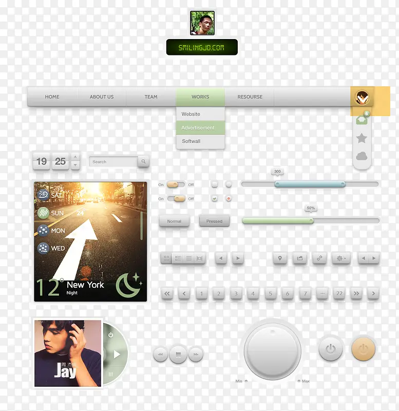 �ʸ�ui�ؼ���ƺϼ�PSDԴ�ļ�-������