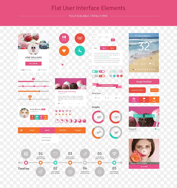 ��ɫϵAPPui�ؼ��ϼ�PSDԴ�ļ�-������