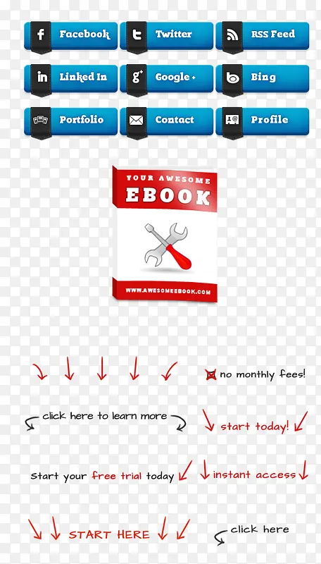 ��ҳ��ť��ǩԪ��PSD�ز�-������