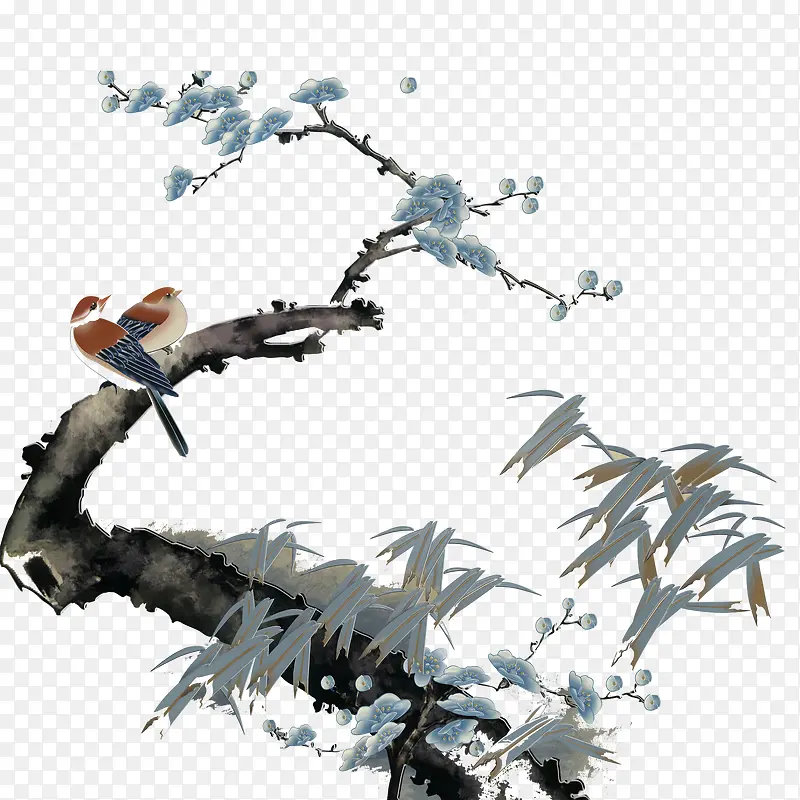 �й���ˮī����֦-������