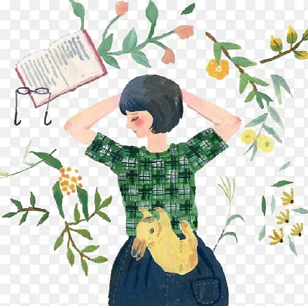 �ֻ�Ů����С���Ӳ廭-������