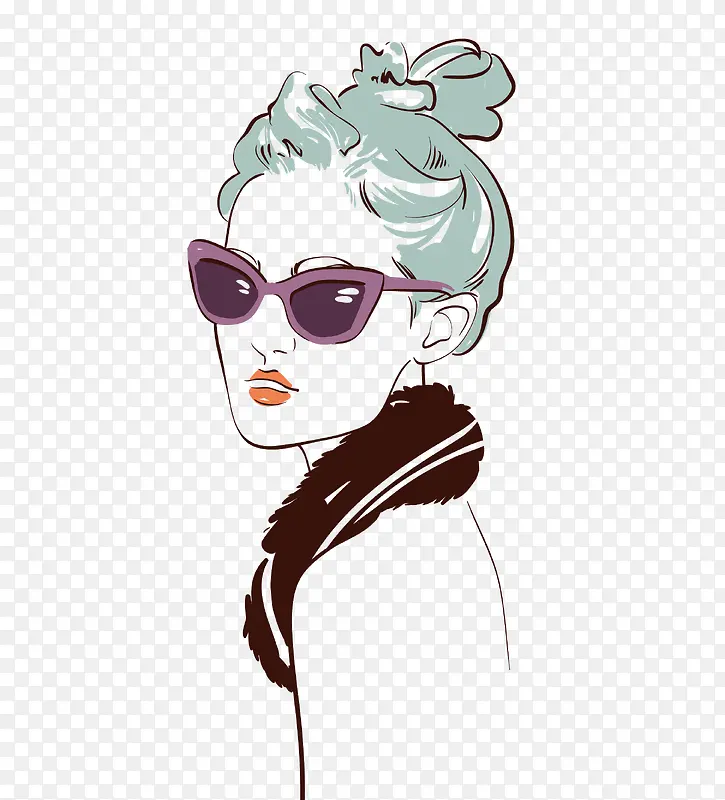 �ֻ�ʱ����Ůͷ��ʸ��ͼ-������