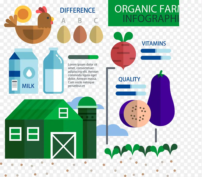 ��ɫ��ƽ���л�ũҵ��Ϣͼʸ��-������