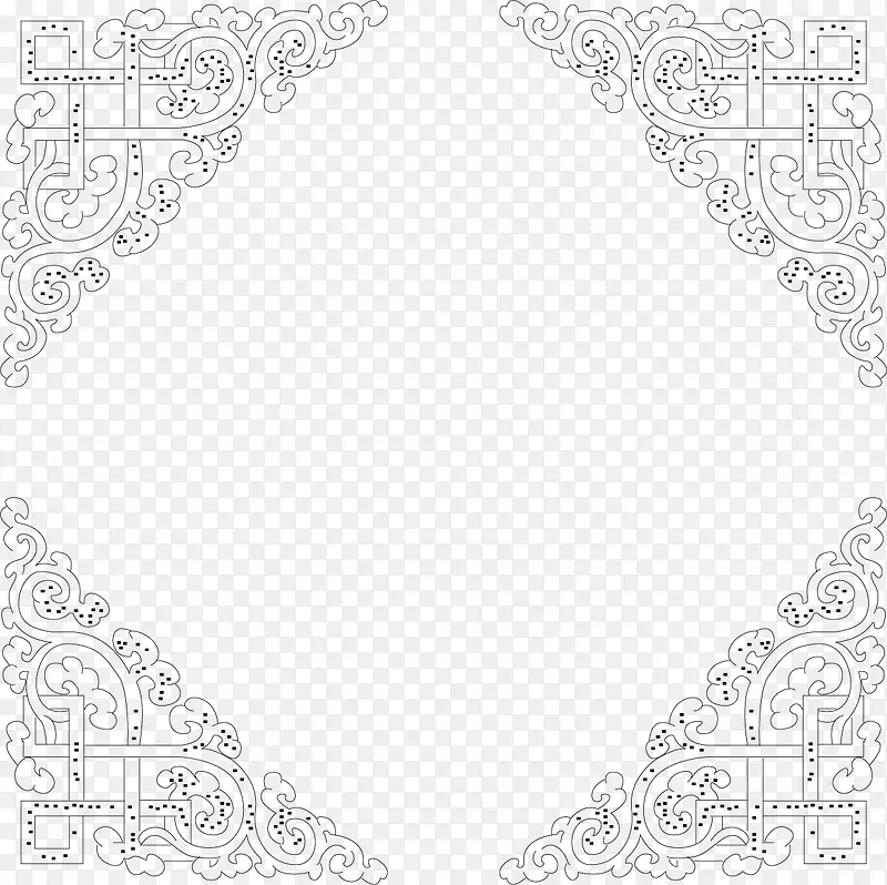 ��ɫ�򵥱߿�ʸ���߿�ͼ-������