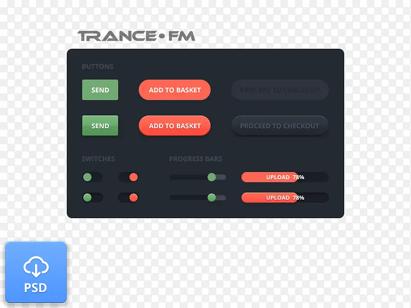 ���ư�ť��ʽui���PSDԴ�ļ�-������