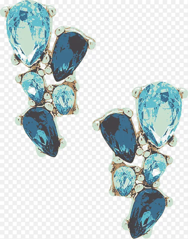 Multi Stone Stud Earring�𱴿�����-������