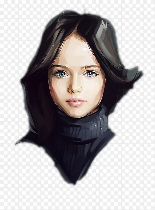 �ɰ�Ů��ͷ��廭-������