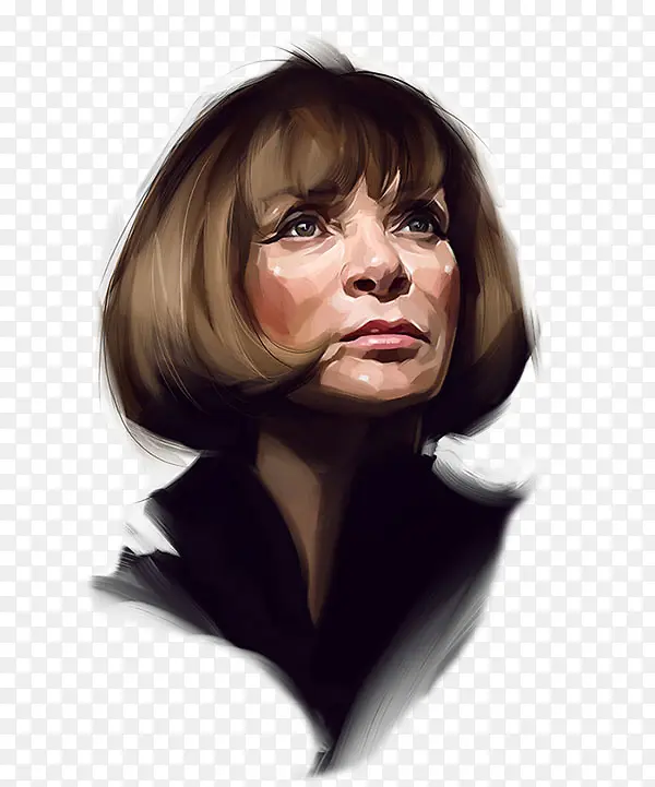 �뷢Ů���ֻ�廭-������