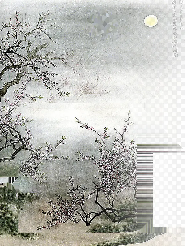 �����ڰ�ɫ��֦ͼƬ-������