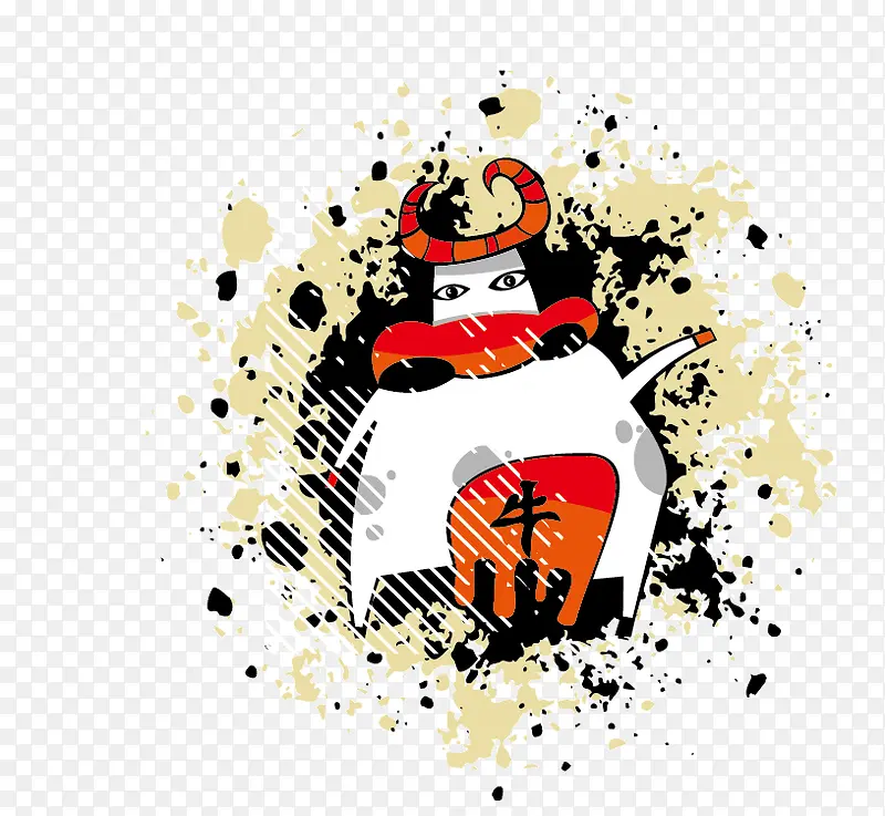 ʸ���廭ţͼƬ-������