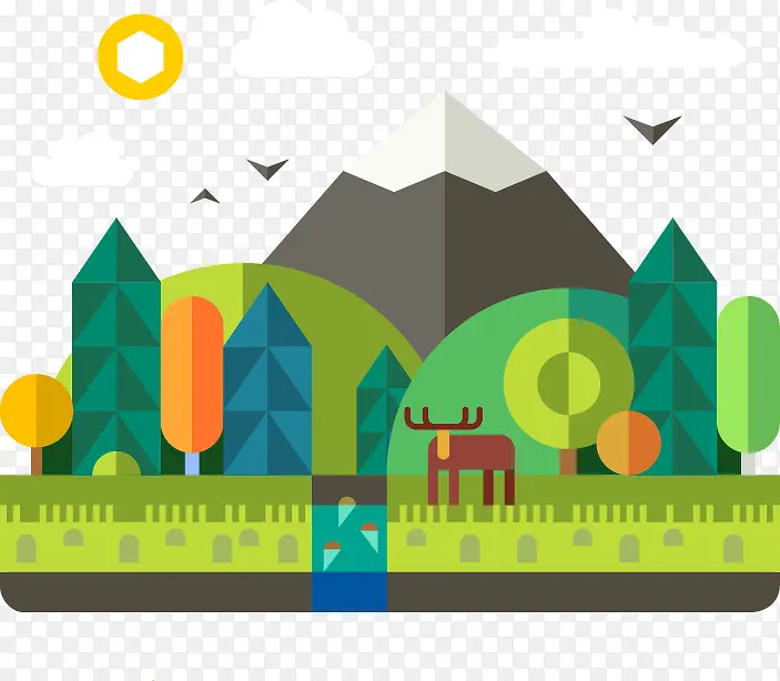 ��ƽ��ɽ�־�ɫʸ��ͼ-������