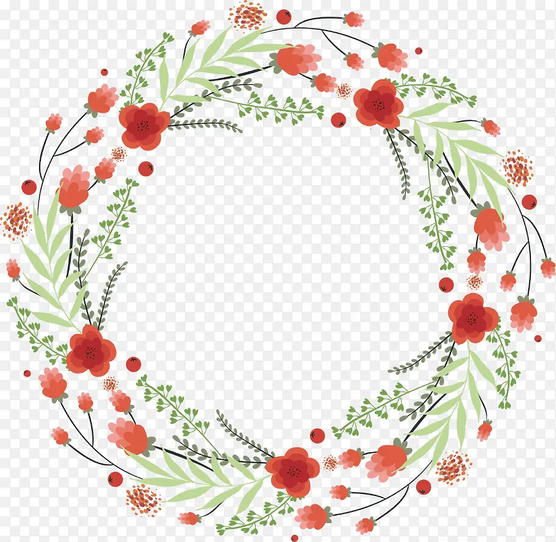 ��ɫ�黨��֦�߿�-������