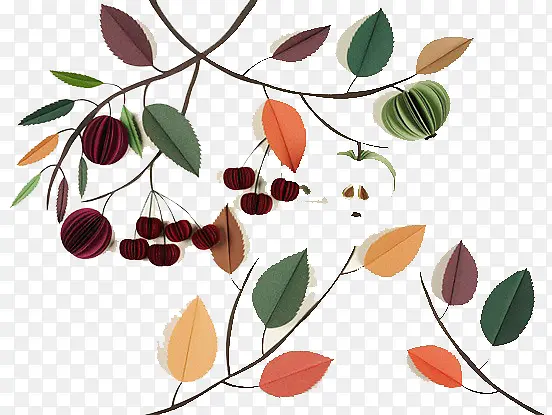 ��֦�ϵĻ�Ҷ-������