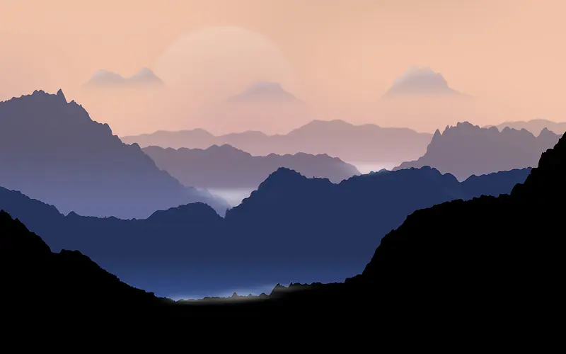 Զɽ�����ֻ�廭-������