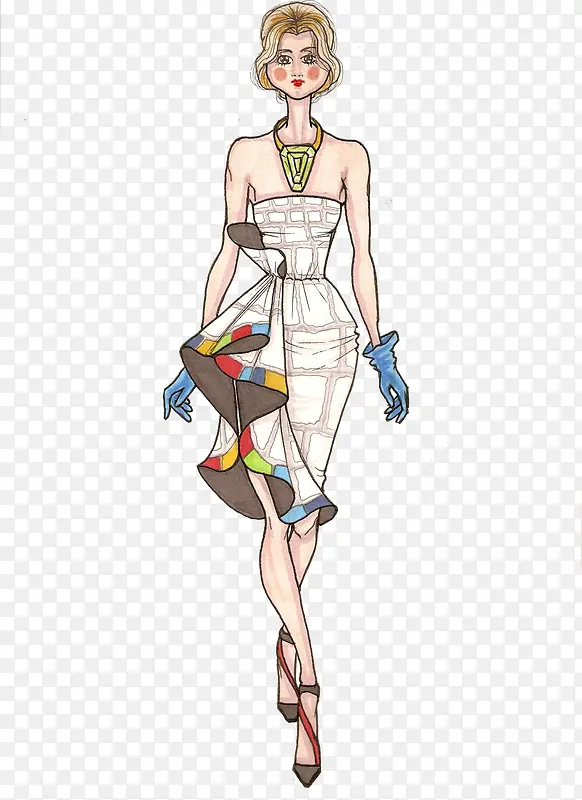 �ֻ�Ůװ��Ʋ廭��-������