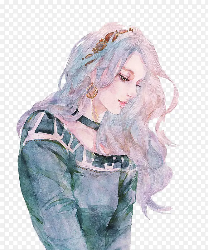 ��ɫˮ��������Ů�廭-������