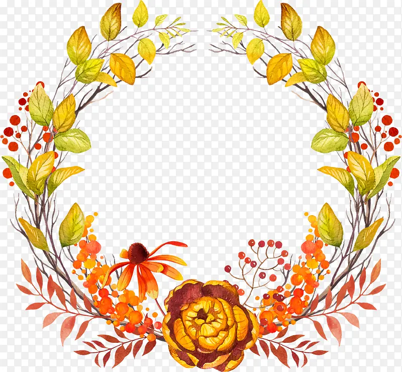 ˮ����Ҷ�߿�PNG-������