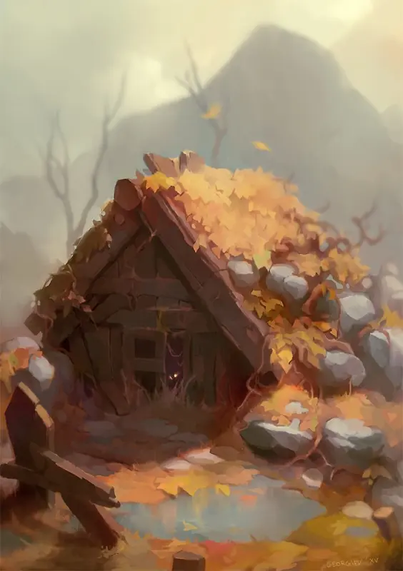 �ֻ���ɫ��Ҷ�廭-������