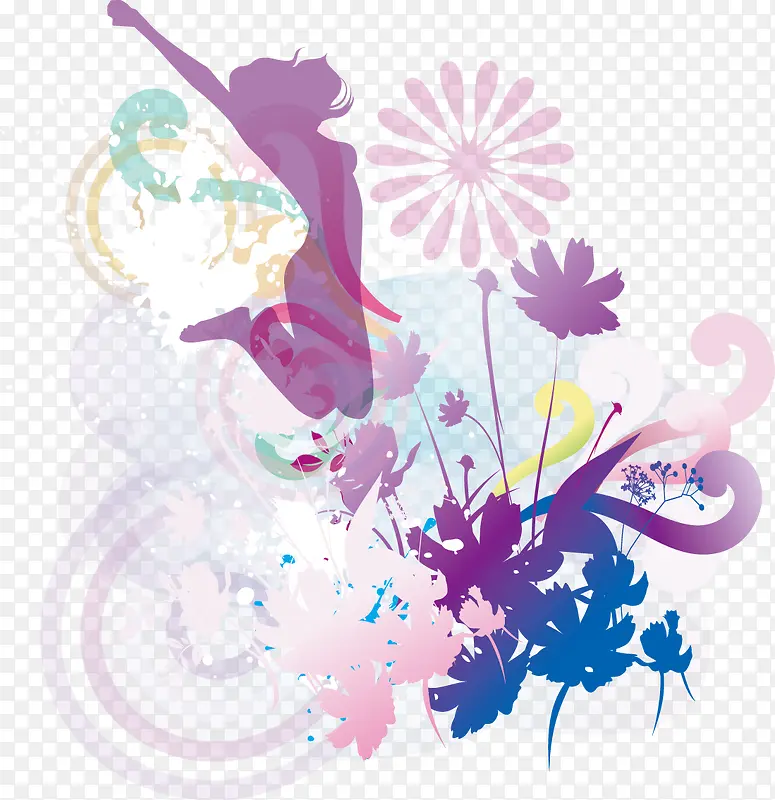 ��ɫʸ��Ů���뻨װ���ز�-������