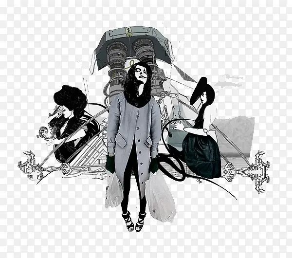 �ڻ�������Ů�廭-������