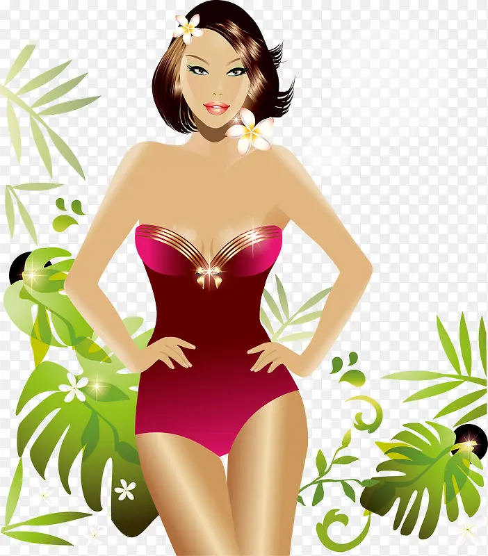 �Ȼ���ʱ��Ů��ʸ���廭-������