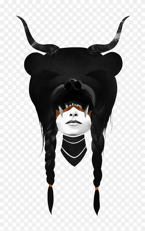 �ڰ�ţͷ��Ů�廭-������