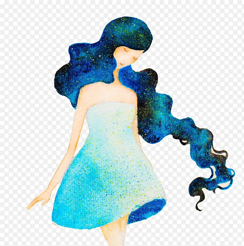 �ֻ���ɫ�廭��ͨ��Ů-������