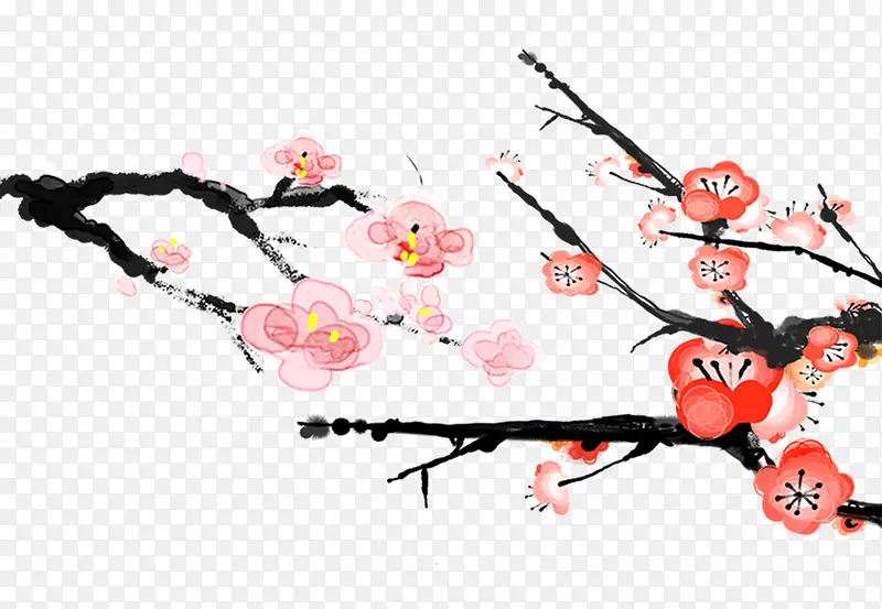 ˮī��÷��ͼƬ�ز�-������