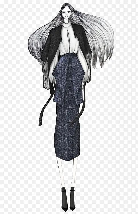 ʱ��Ůװ�廭���-������