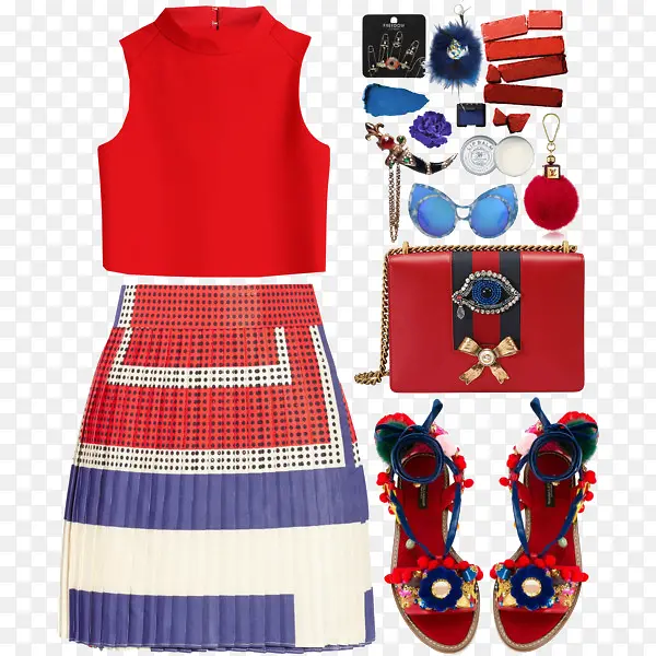 ��ɫ���ºͰ���ȹ-������