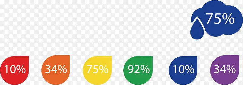 ��ɫ�ٷֱ�PPT�ز�ͼ-������