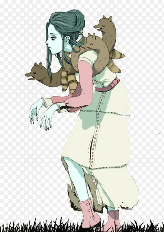 ������Ů��Ƥ�廭-������