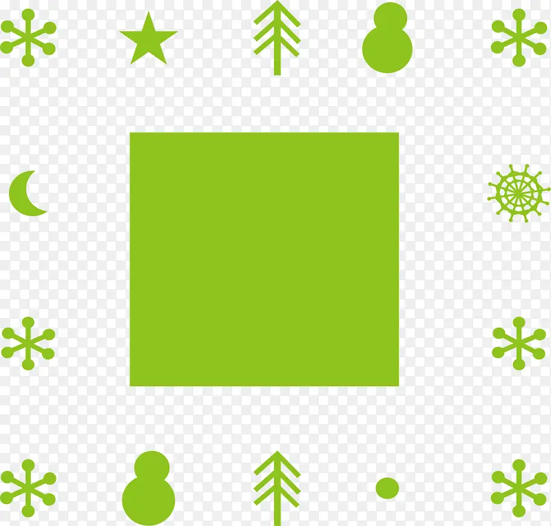 ��ɫ�򵥱�ѩ�߿�Ԫ��-������