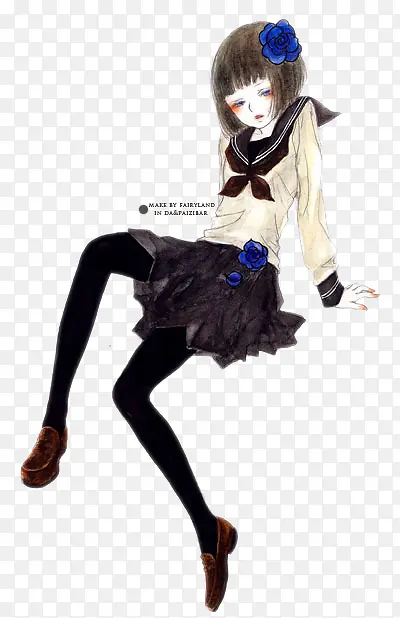 ˮ�ַ�Ů���ֻ�廭-������